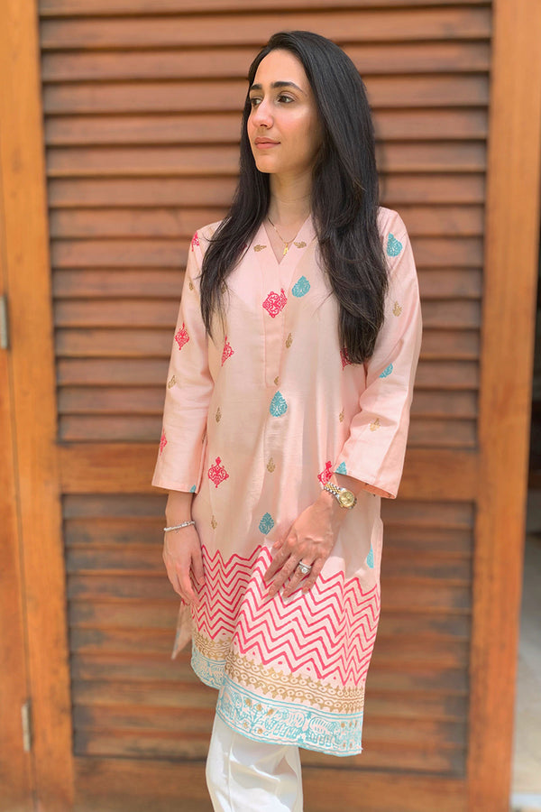 Block Print Pink Kurta